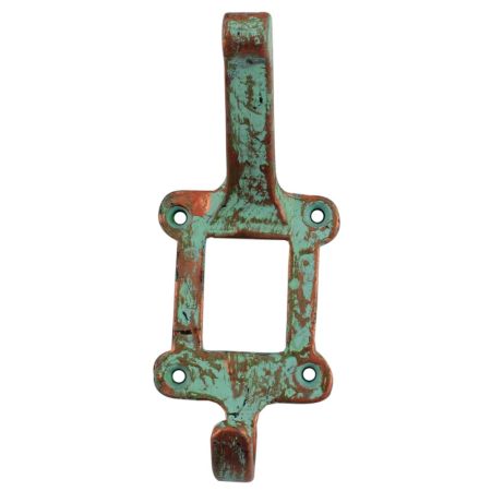 Antique Label Frame Iron Hooks 